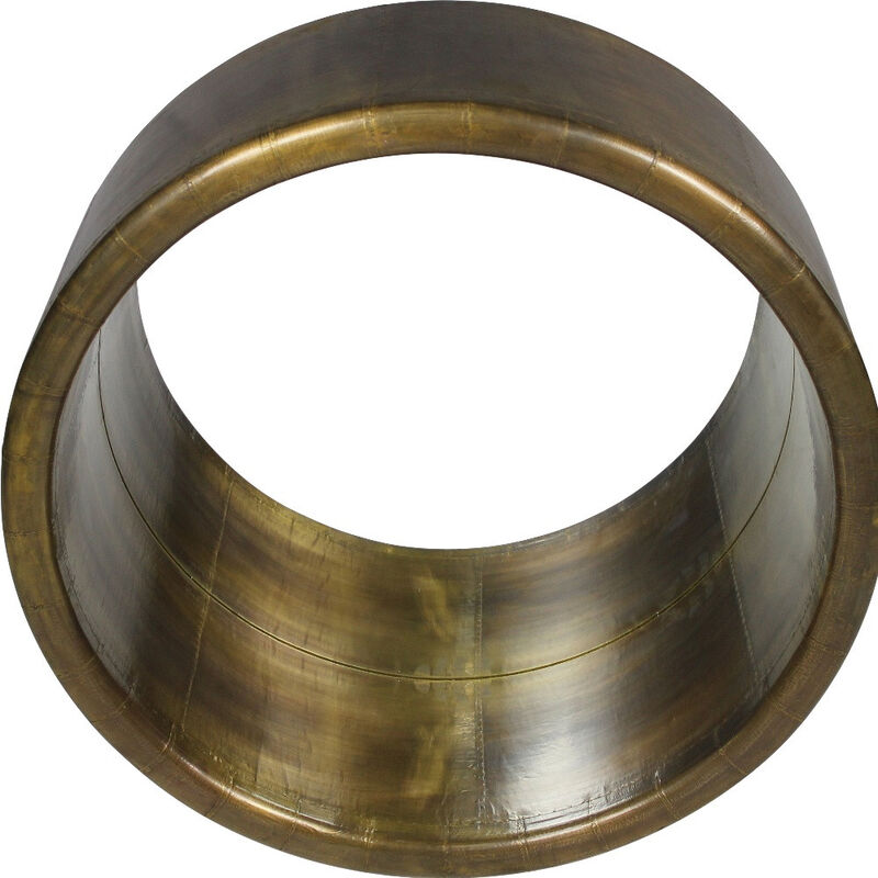 HomeRoots 21" Brass Round Metal Framed Accent Mirror image number 5