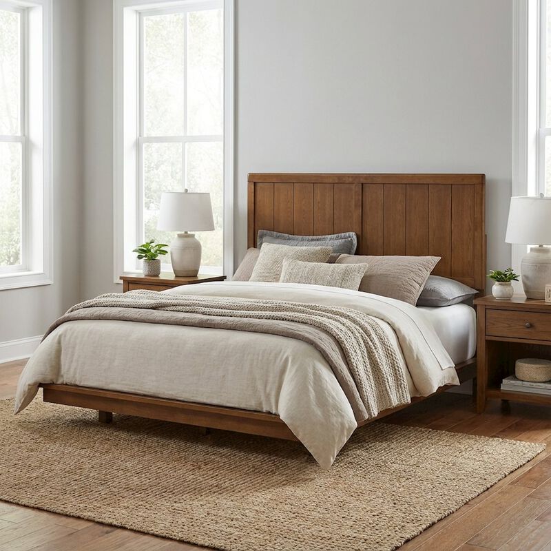 Wood Queen Headboard with Classic Design and Durable Construction image number 3