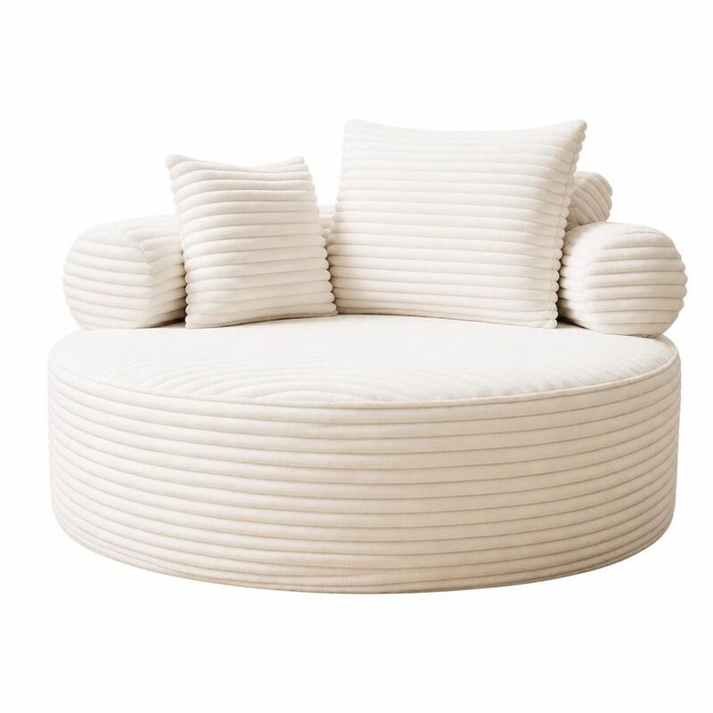 GOODSILO Round Multi-functional Memory Foam Convertible Sofa Bed Sectional Cloud Couch for Small Living Spaces, Apartments and Offices image number 0