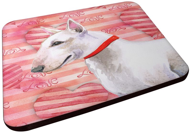 Caroline's Treasures Bull Terrier Love Decorative coasters, Multicolor