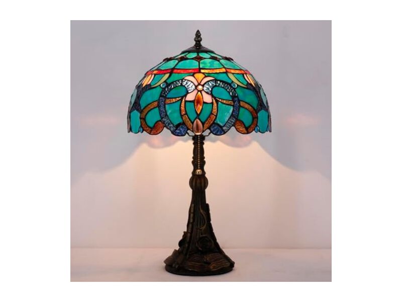 Tiffany Style Stained Glass Table Lamp For Living Room Bedroom 12 X 12 X 19 Inch image number 3