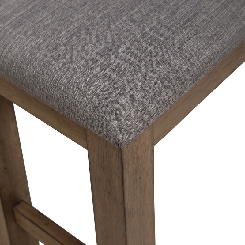Liberty Furniture Brook Bay Upholstered Counter Height Bench for Dining Room - Sandstone Brown image number 5