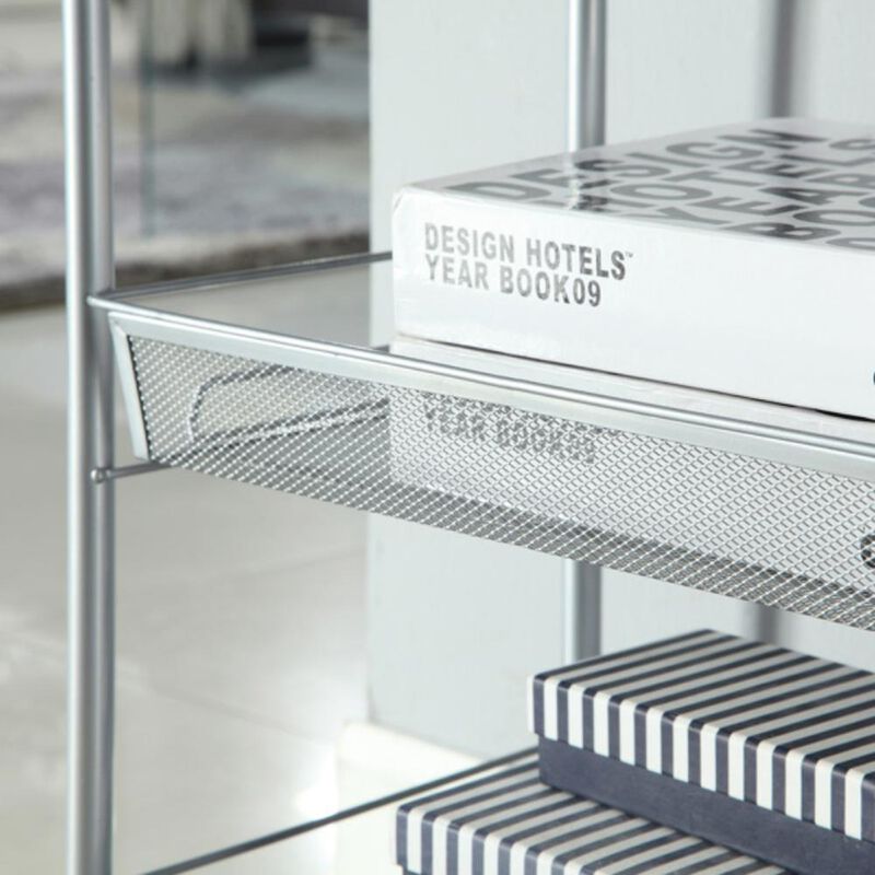 Honeycomb Mesh Style 5-Layer Removable Storage Cart Space-Saving Organizer for Home or Office image number 3