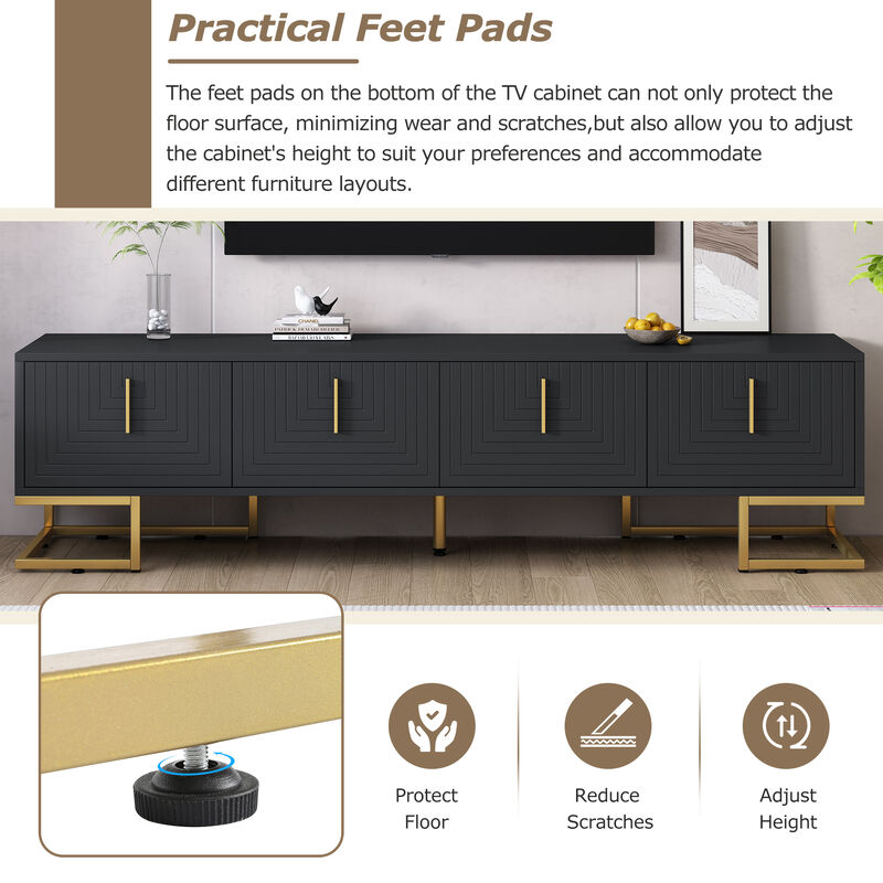 Merax Media Console Table with Cabinets TV Stand