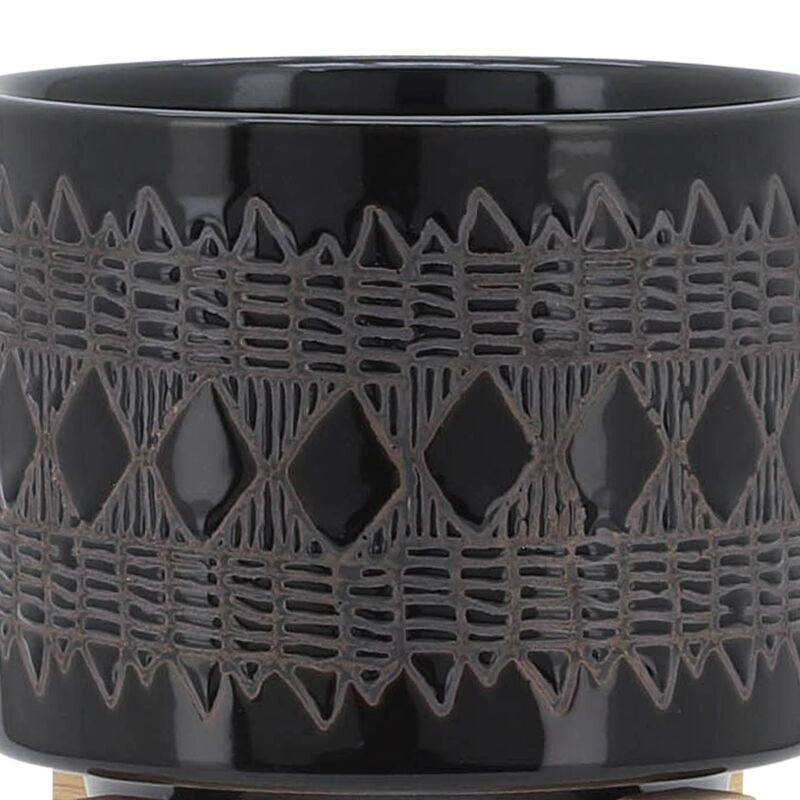 Ceramic 5" Aztec Planter image number 5