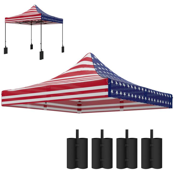 Hivvago Pop Up Tent 10x10 Canopy Top Replacement