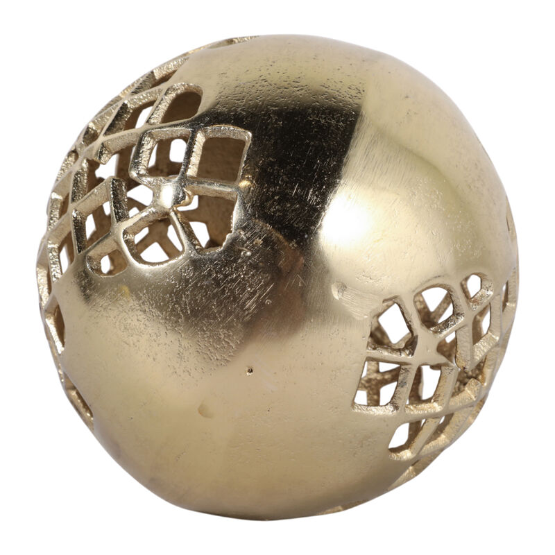 6" Partial Mesh Orb, Gold image number 3