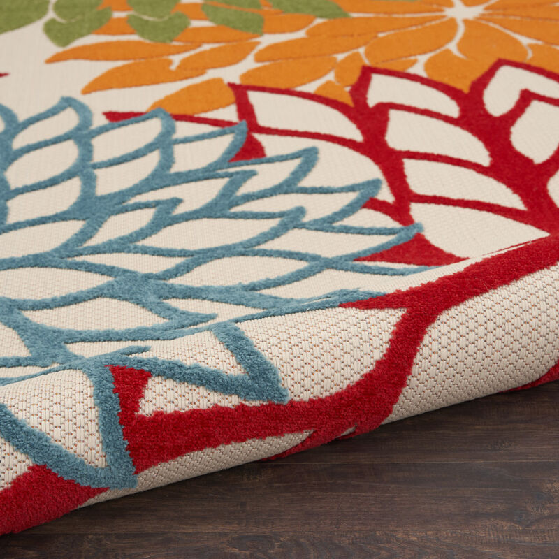 HomeRoots Round Indoor Outdoor Area Rug image number 3
