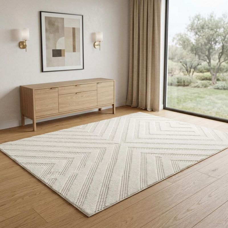 HomeRoots Geometric Area Rug image number 1