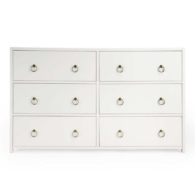 Butler Specialty Lark 6 Drawer Dresser, White