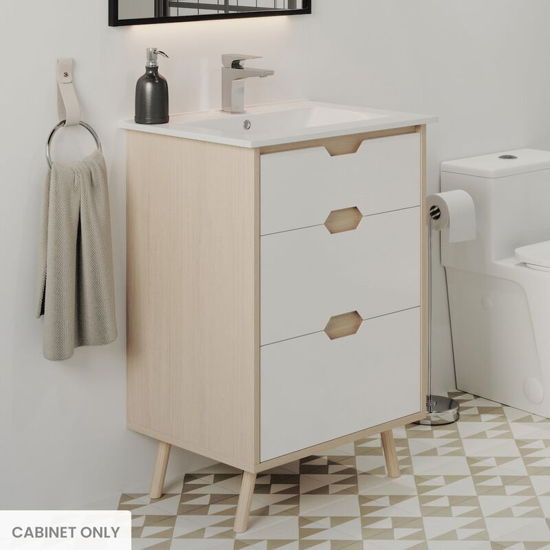 Brusque 24 Bathroom Vanity in White Oak -Cabinet Only (SM-BV350) image number 1