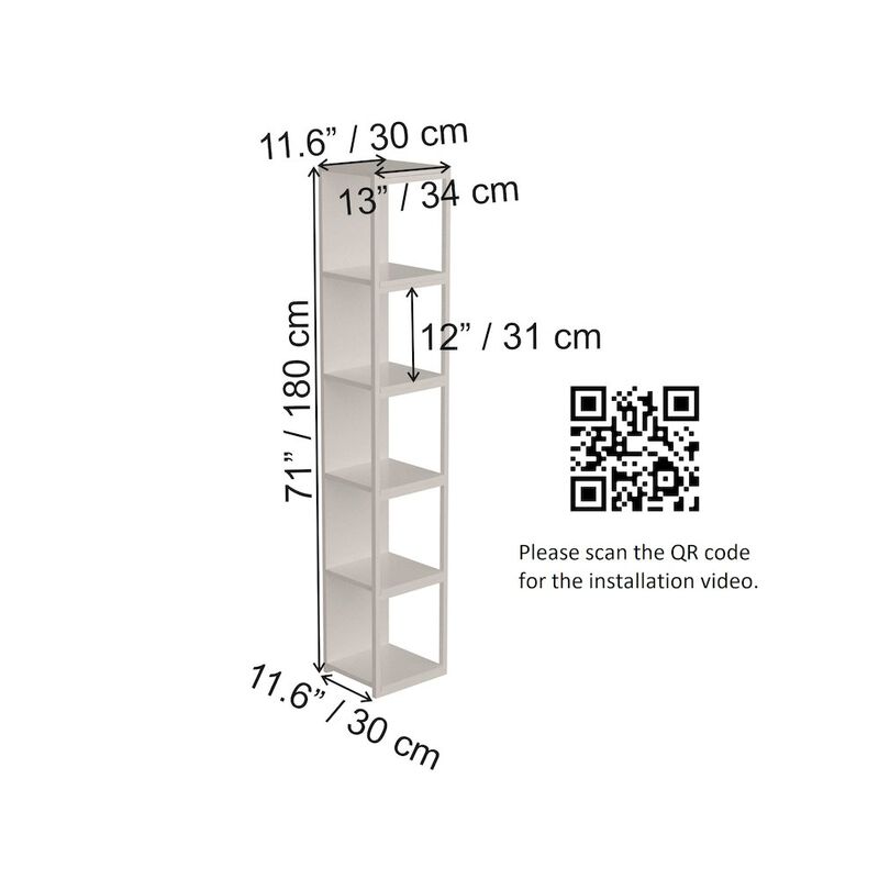 Decorotika Texas Bookcase White&Blue