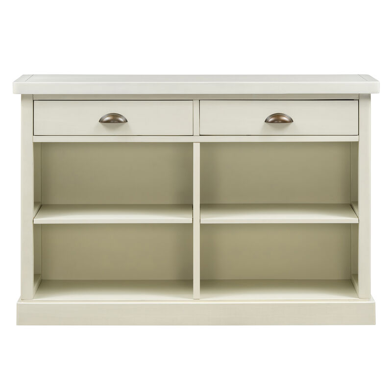 Hegrer 2 Drawers and Open Storage Shelves  Console Table image number 0