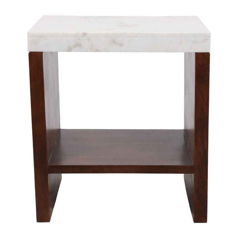 22x20 Marble Top Side Table image number 1