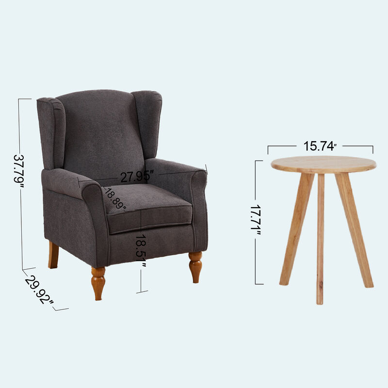 TATEUS Coffee Table & Armchair Set image number 7