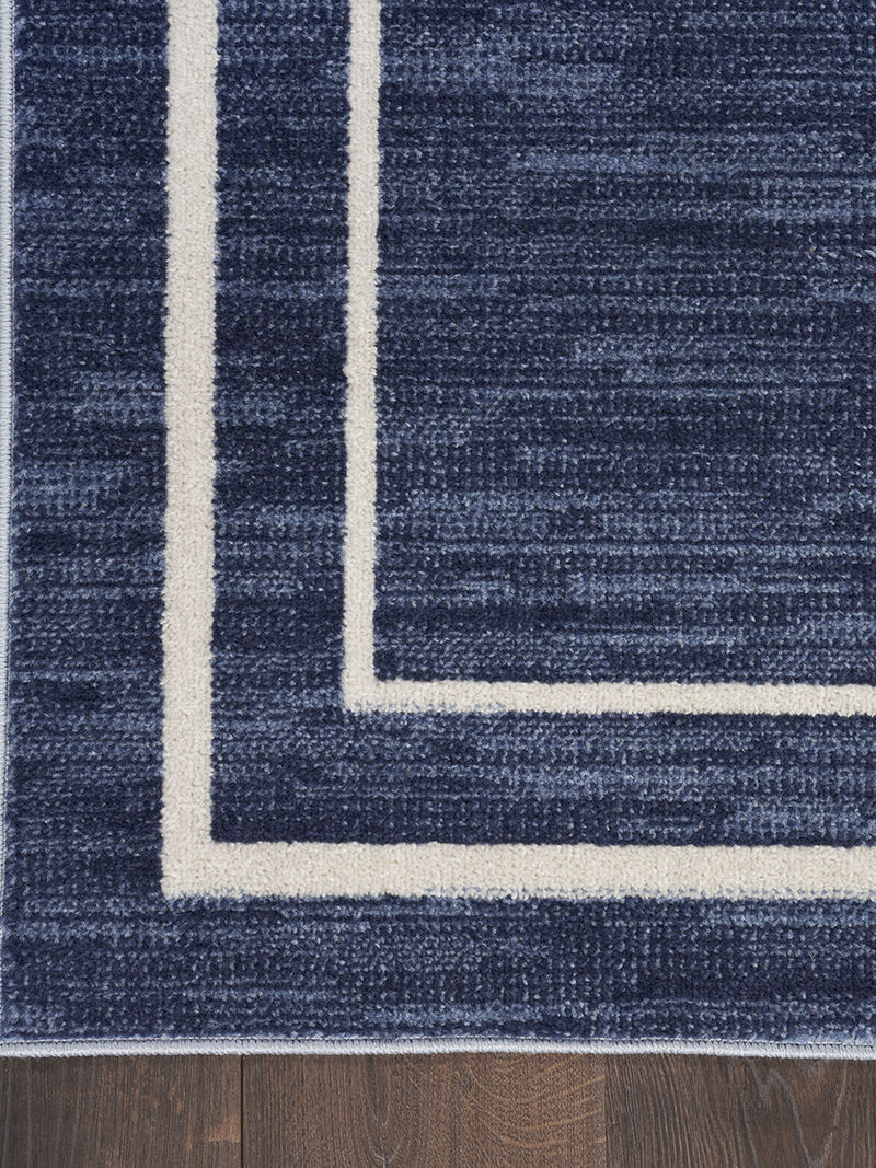 Nourison Essentials NRE02 Navy/Ivory 2' x 6' Rug image number 5