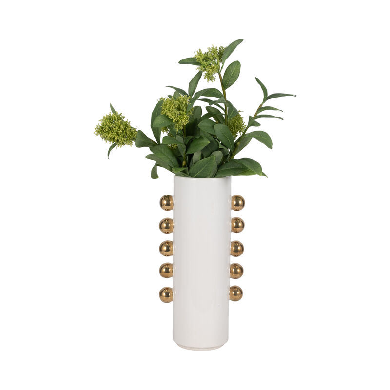 Cer, 16" Vase W/ Side Knobs image number 1