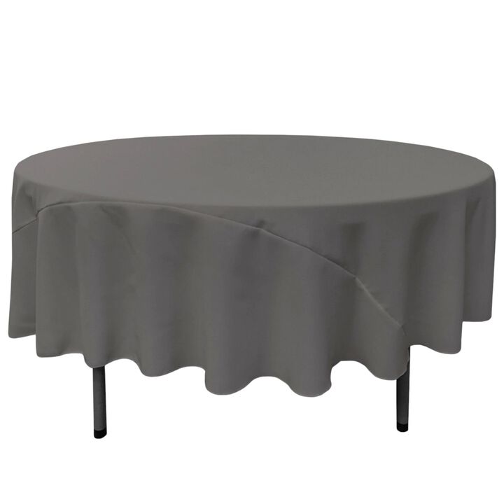 Round Polyester Poplin Tablecloth for Weddings, Parties and Banquet Use