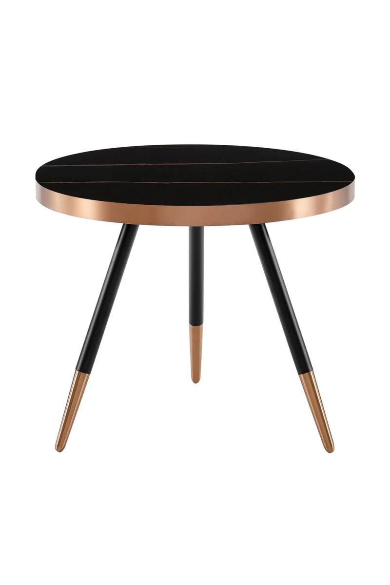 Round Black Ceramic Coffee Table S | OROA Modern Cayson image number 2