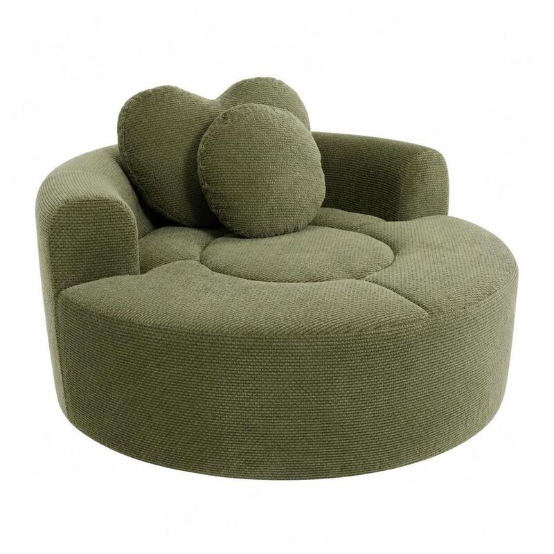 GOODSILO Multi-functional Round Memory Foam Sectional Convertible Sofa Bed Cloud Couch for Small Living Spaces, Apartments and Offices image number 0