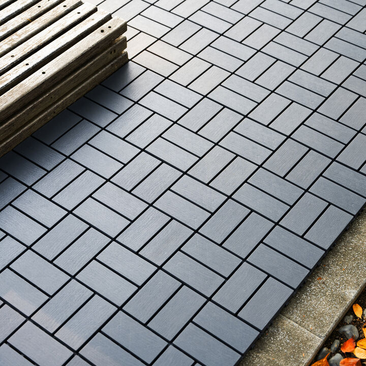Streamdale 44-Pack Interlocking Deck Tiles for Outdoor Use
