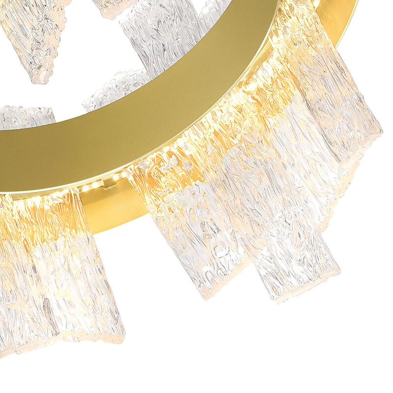 CWI Lighting Guadiana 32 in LED Satin Gold Chandelier