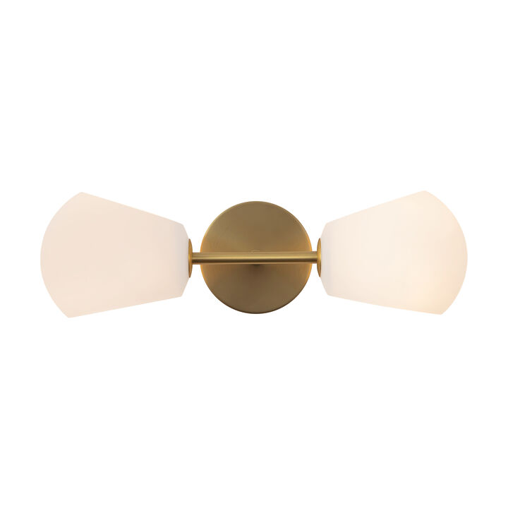 Willow 17-in 2 Lights Damp-Rated Wall/Vanity Light