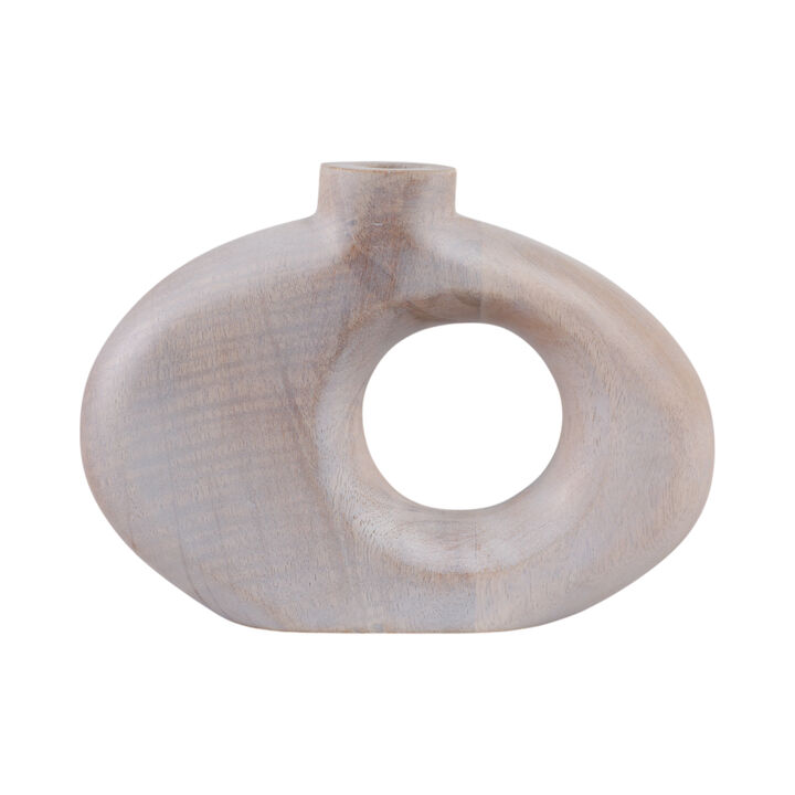 10x7" Cut-out Wood Vase