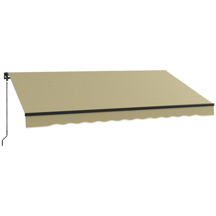 Hivvago Retractable Patio Awning 12' x 10' with UV Protection