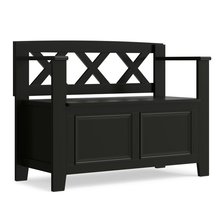 Simpli Home Amherst Small Entryway Storage Bench