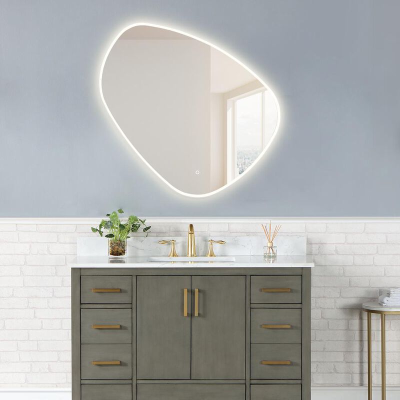 Altair Rasso Novelty 39 Frameless Modern Bathroom/Vanity LED Lighted Wall Mirror