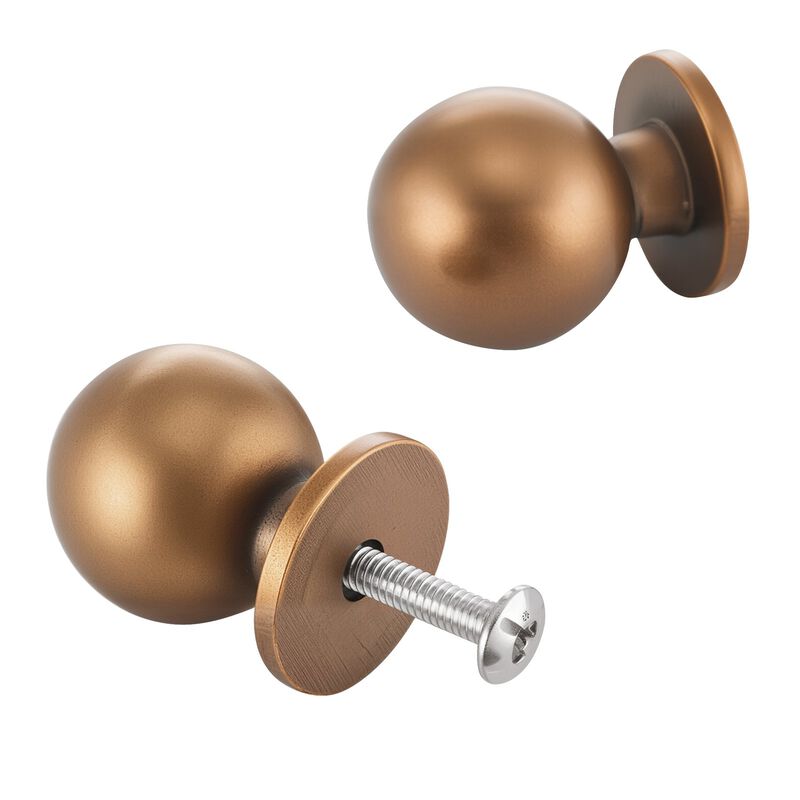 12 Pack Cabinet Knobs, Zinc Alloy Round Drawer Pulls with Screws image number 6