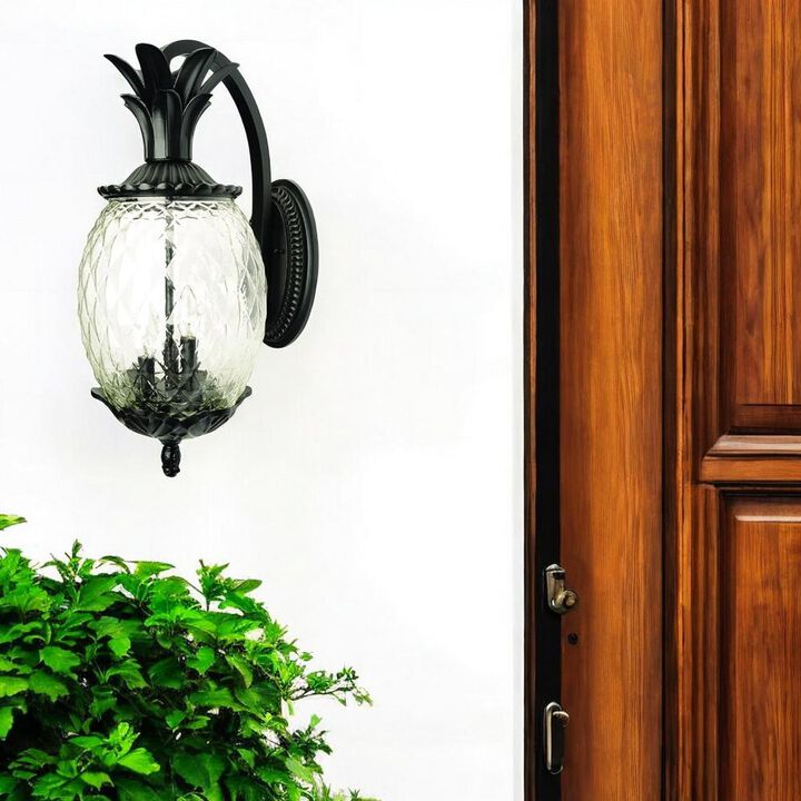 Hivvago Lanai 3-Light Matte Black Wall Light