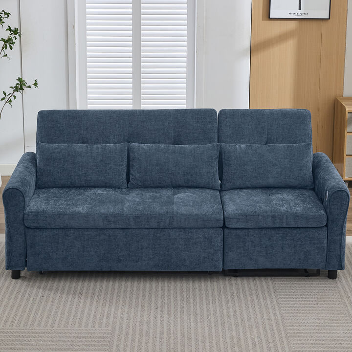 Merax hree-seater Sofa with a Sofa Bed and a Reversible Recliner Sofa