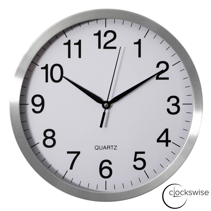 Clockswise 14-in Round Quartz Wall Clock Non-Ticking
