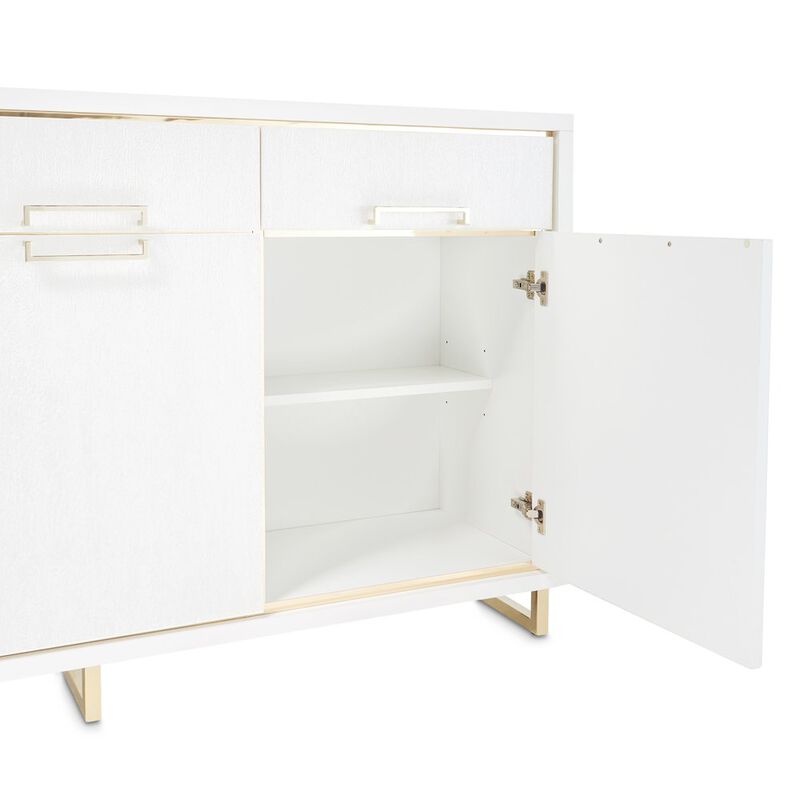 Michael Amini Palm Gate Sideboard - Cloud White