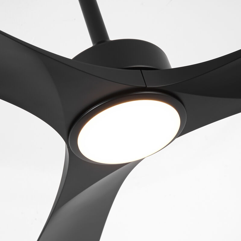 60" Large Modern Ceiling Fan with Dimmable LED Lights, DC Motor, 6 Speeds, Remote Control