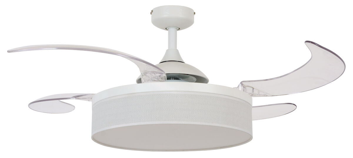 Fanaway Fraser 48" Retractable Blade Ceiling Fan with Light and Remote, Modern Fandelier Ceiling Fan, Patented Design Technology, Stronger Thicker Blades