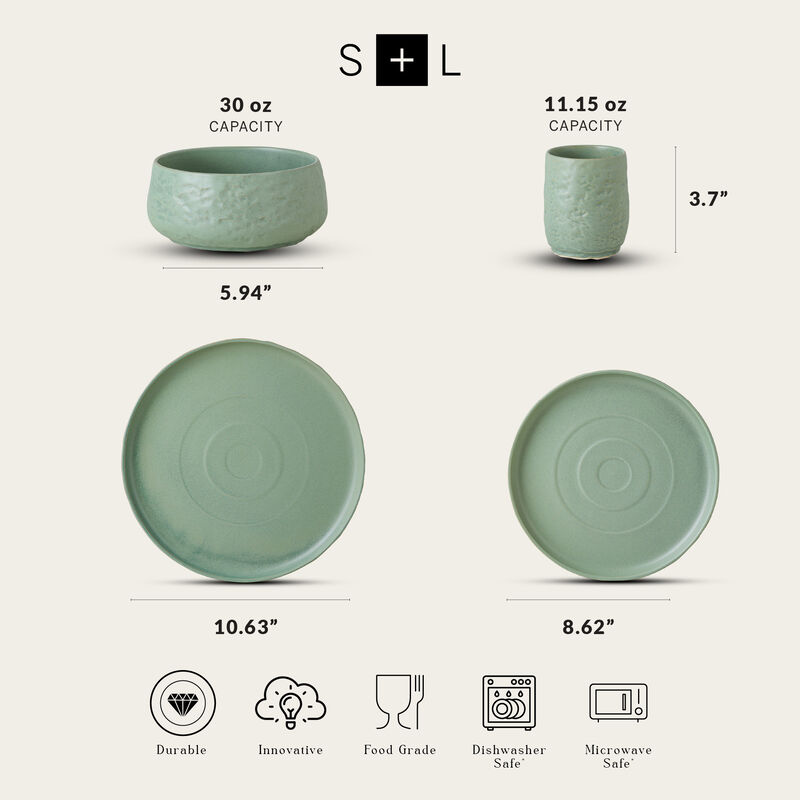 Stone by Mercer Project SHOSAI Stoneware 32 Piece Dinnerware Set