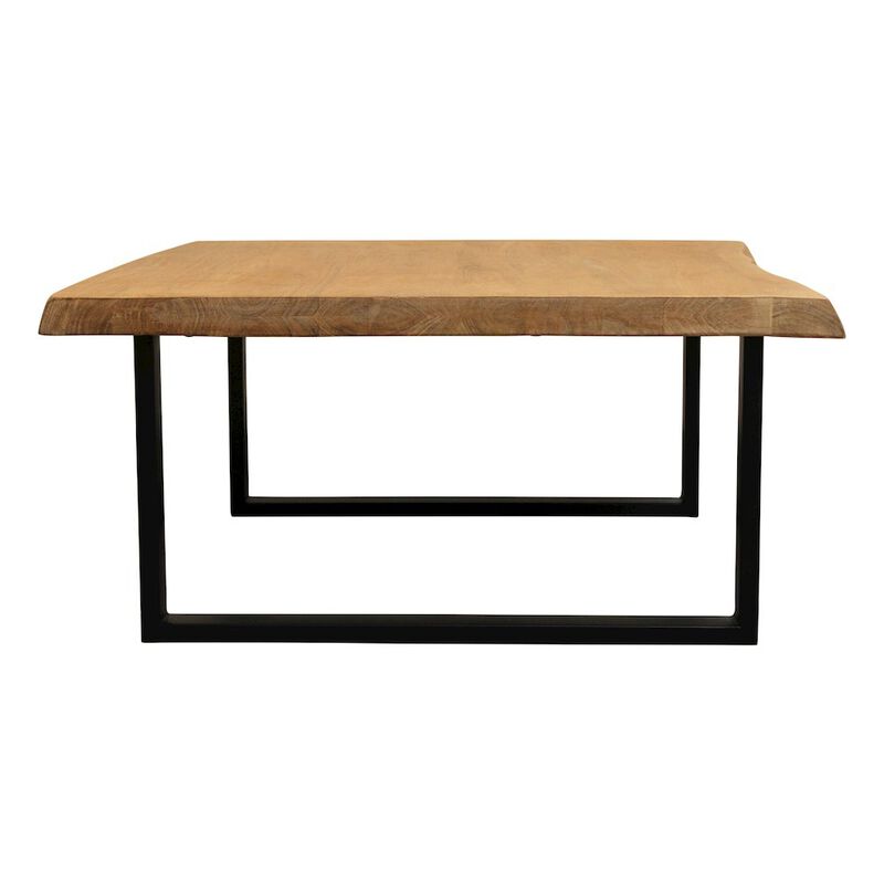 Alex Hamilton Sycamore Solid Wood Live Edge Square Coffee Table in Natural