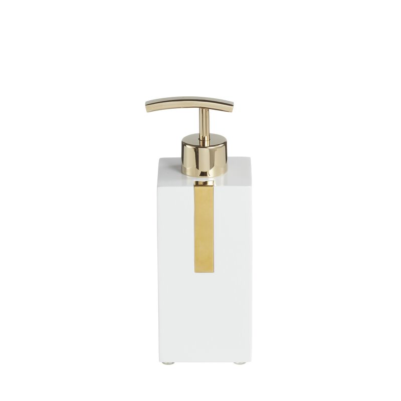 Houston Street White/Brass Lotion Pump image number 0
