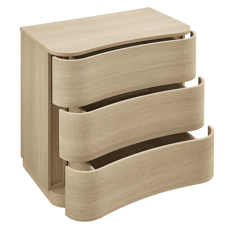 Mirae 3-Drawer Curved Compact Dresser image number 3