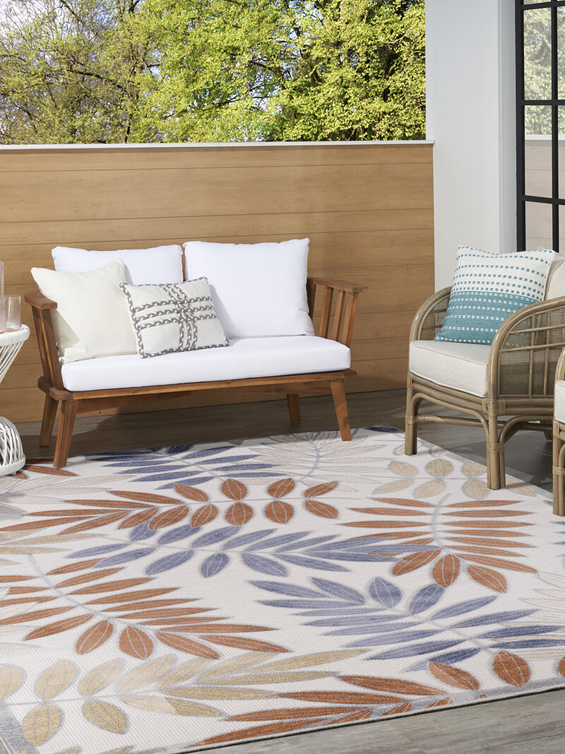 Aloha ALH18 Blue/Mocha 9' x 12' Rug