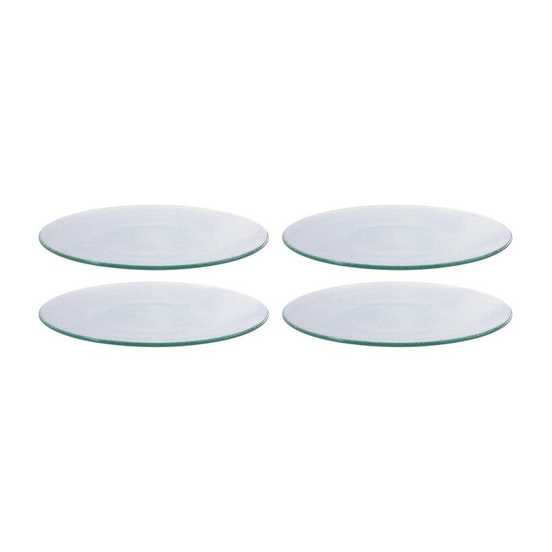 Turgla Fusion Glass dia.9" Round Clear Glass Plate (Set of 4) image number 0