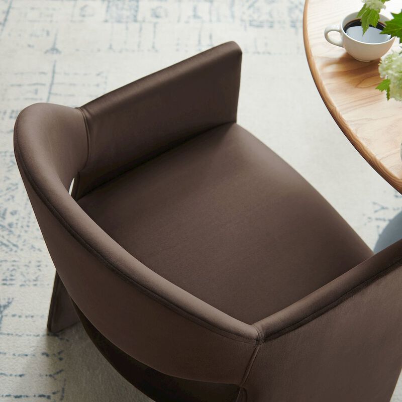 Talia Performance Velvet Dining Armchair image number 8