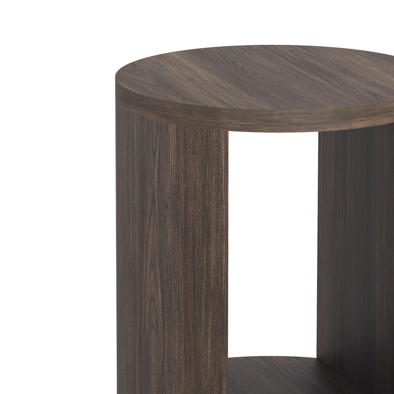 Alure Contemporary 20" End Table in Walnut image number 2
