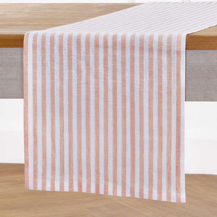 Solino Home 100% Pure Linen Table Runner - Amalfi Stripe