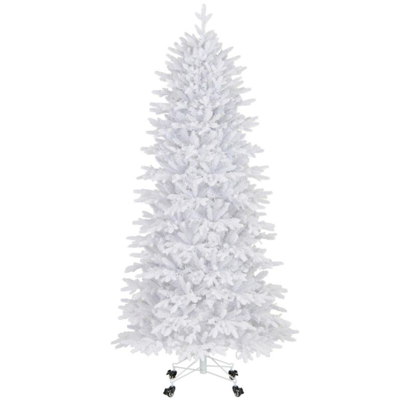 Hivvago 7 FT Artificial Xmas Tree with 1880 PE PVC Branch Tips for Party and Carnival