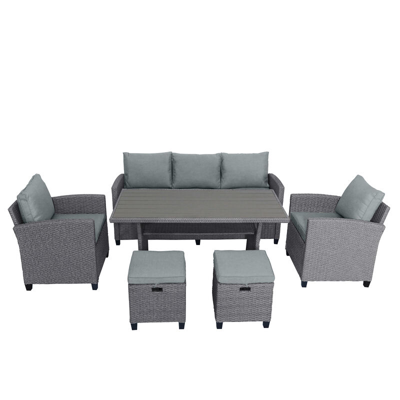 Merax Outdoor Patio Garden Backyard Sofa Chair Set