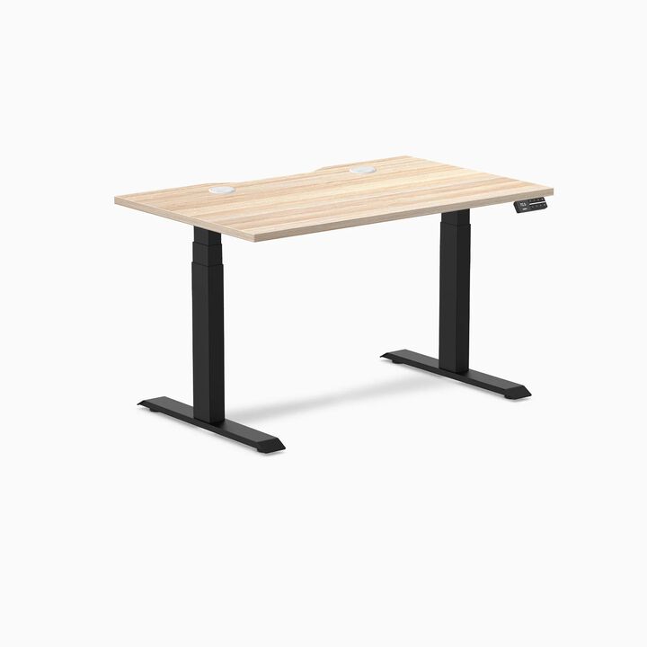 Desky Dual Scalloped Laminate Sit Stand Desk